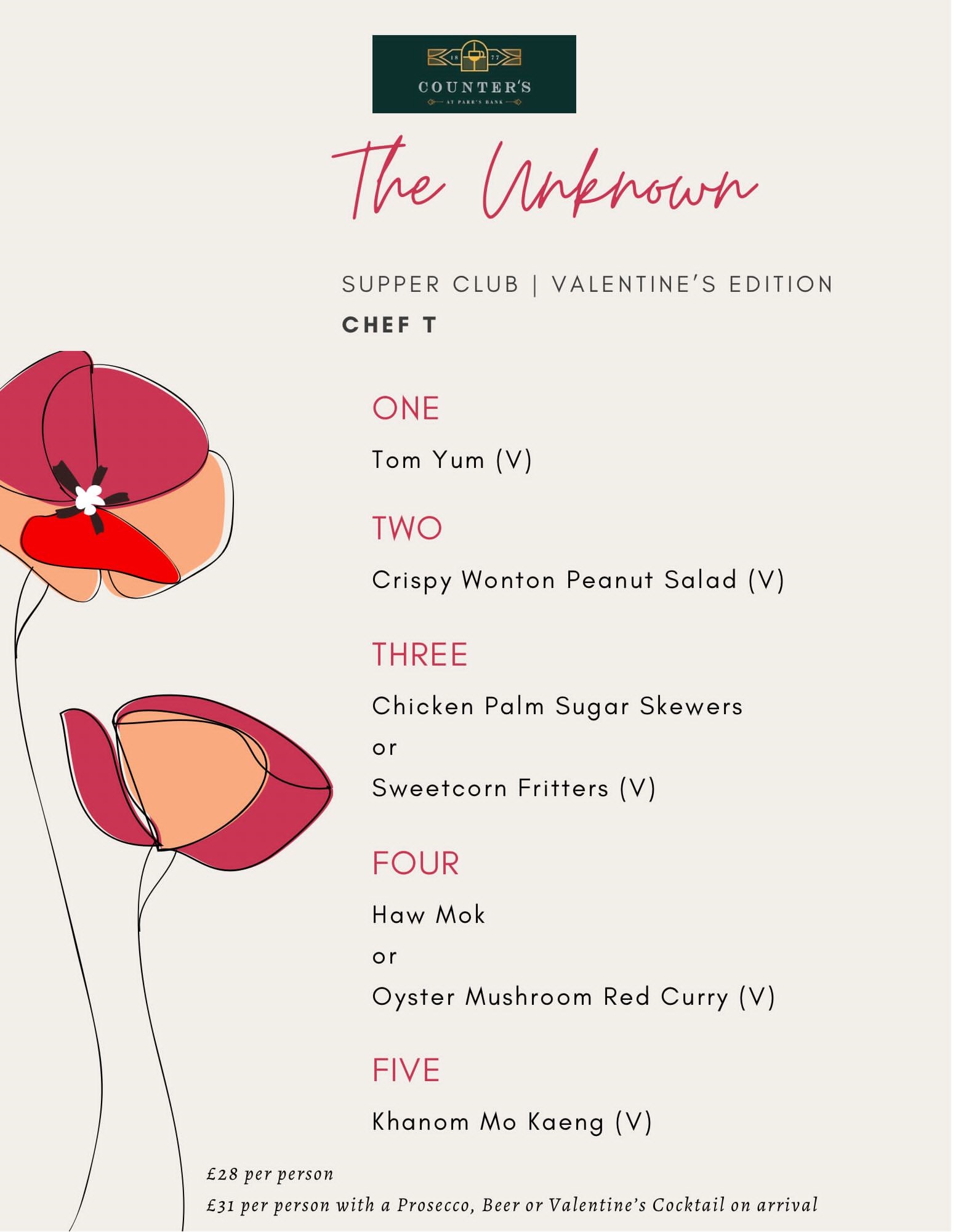 Valentine's Supper Club at Counters