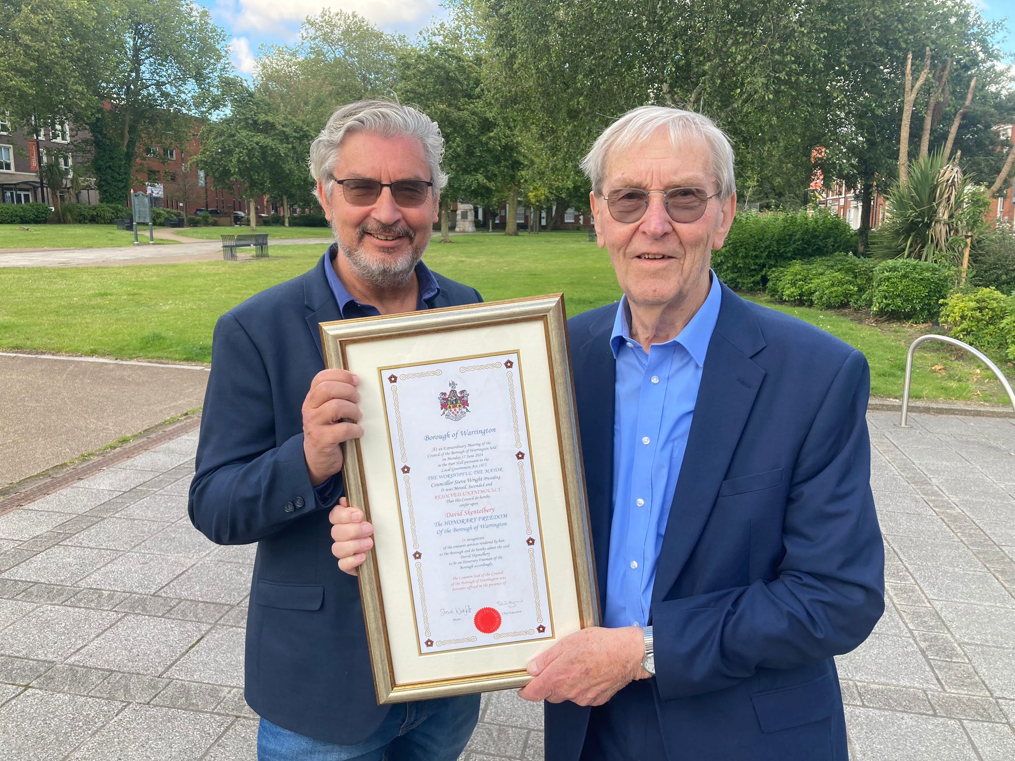 David and Gary Skentelbery honorary freeman