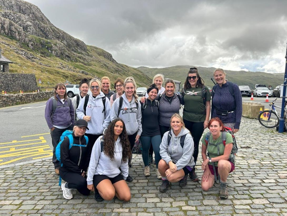 Team going up Snowdon